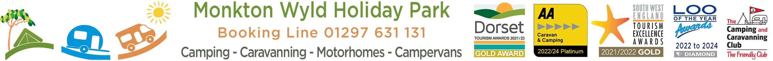 Monkton Wyld Holiday Park ~ Caravan Camping Motorhomes Campervans Nr Lyme Regis & Charmouth